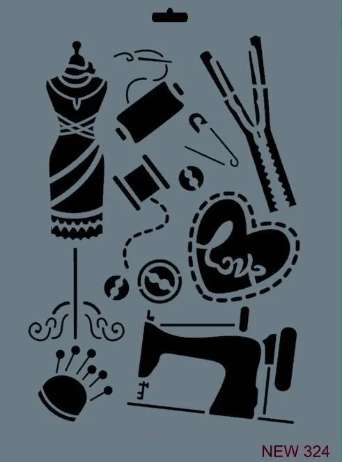  Rich New Seri N-324 Stencil 35x25 cm