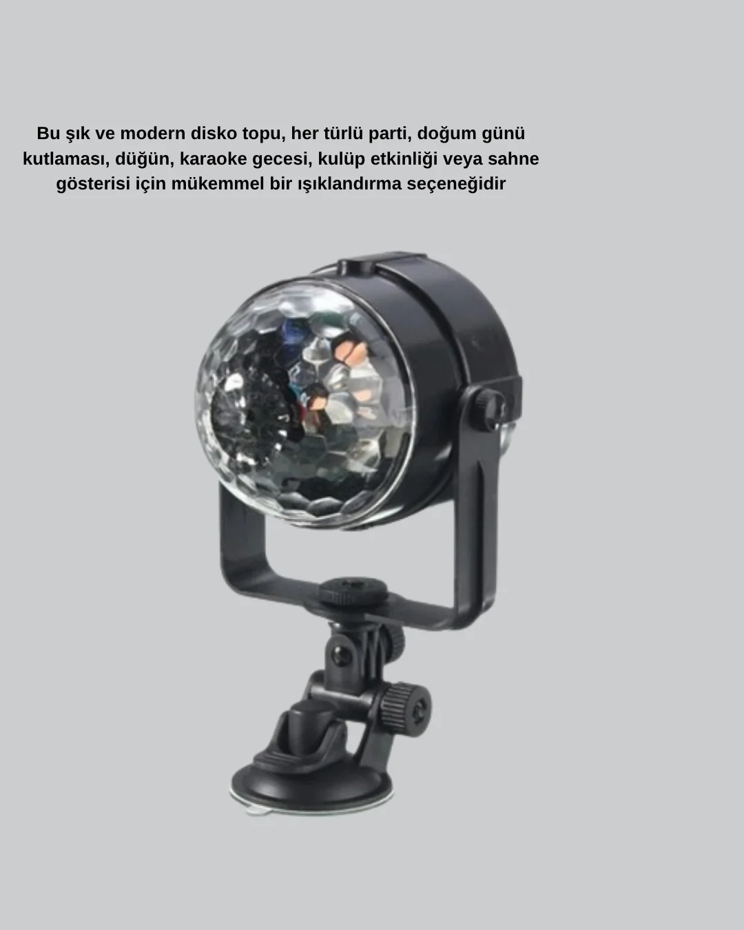 İthalat® Ritme Duyarlı LED Disko Topu – Renkli Işık Gösterili Parti Lambası
