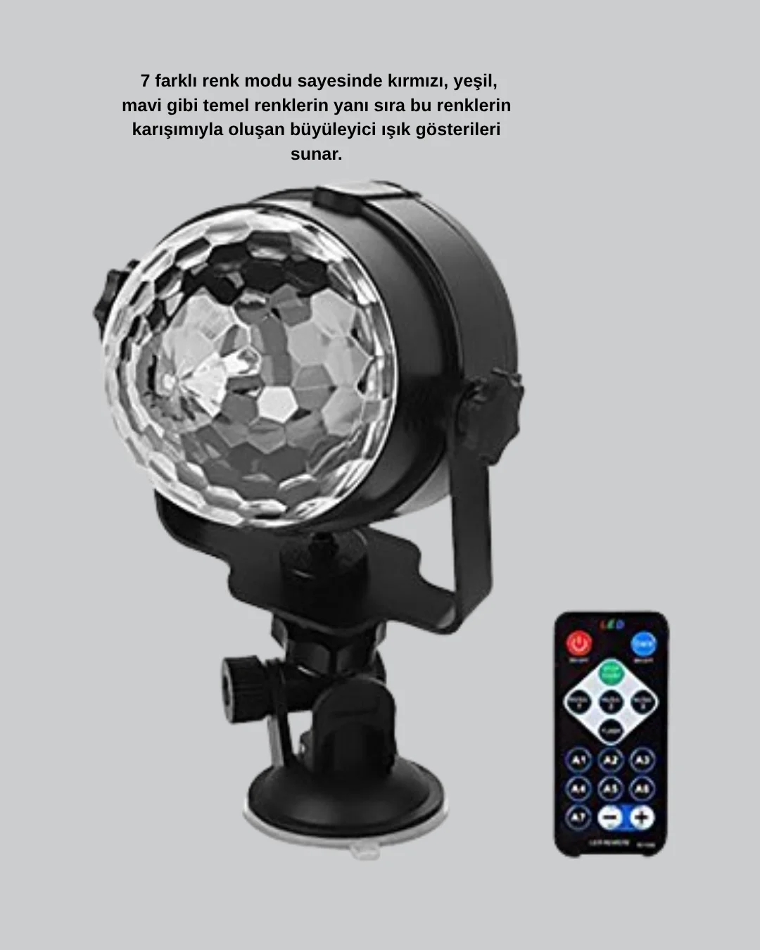 İthalat® Ritme Duyarlı LED Disko Topu – Renkli Işık Gösterili Parti Lambası
