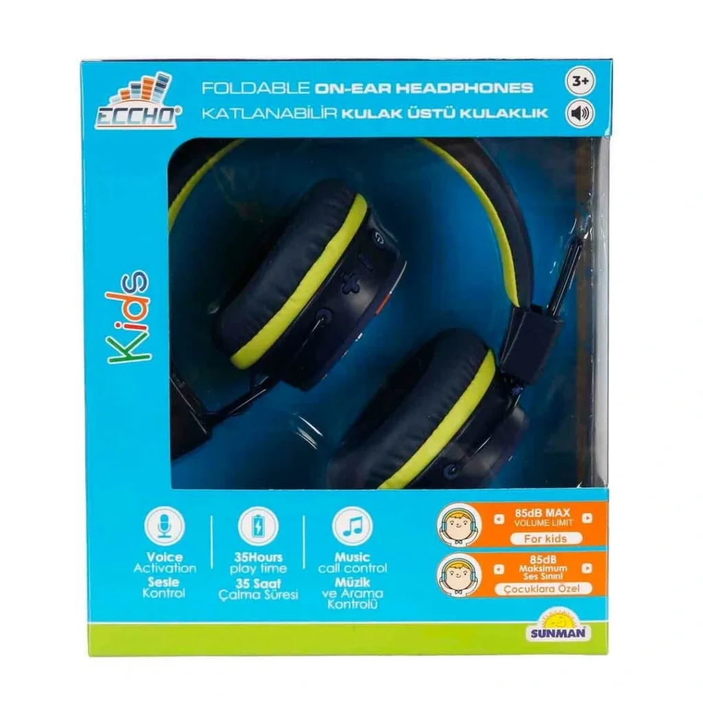 İthalat® Roket Desenli Bluetooth Kulak Üstü Kablosuz Kulaklık