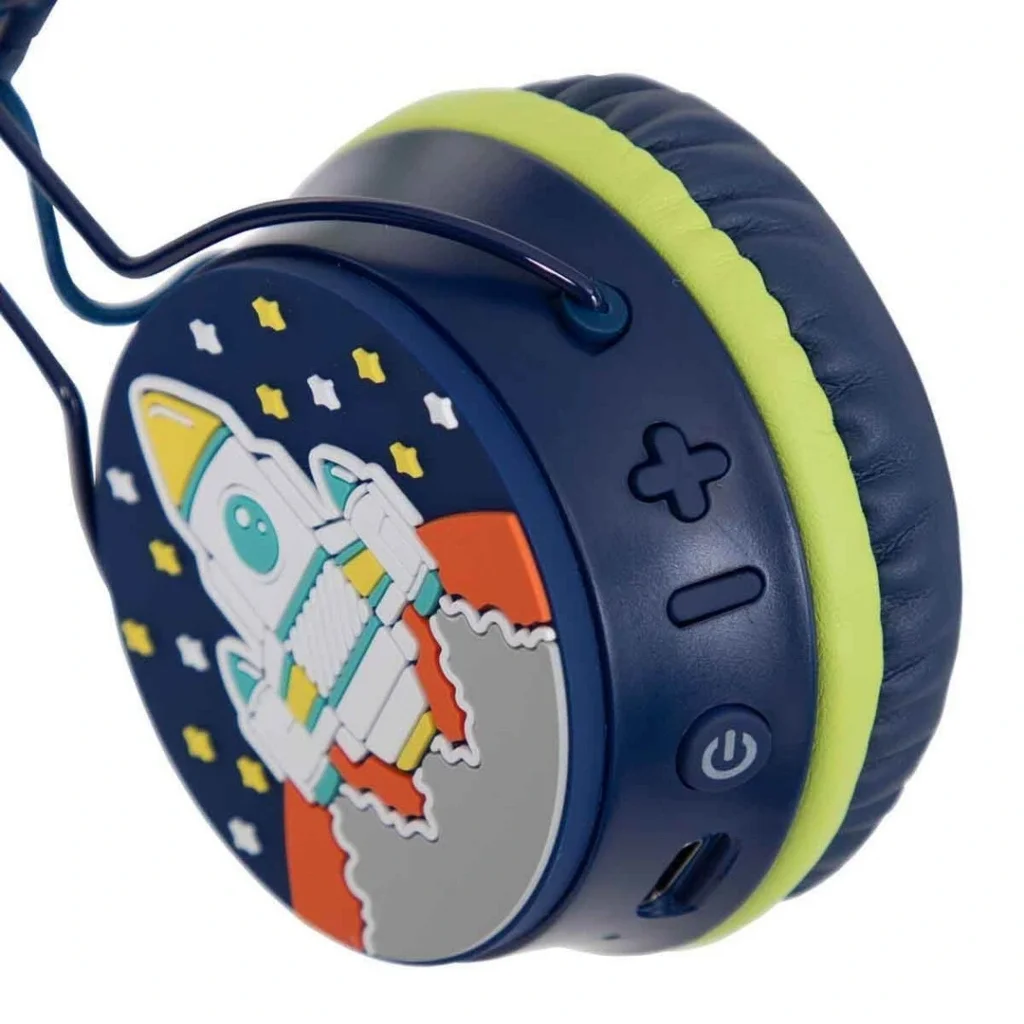 İthalat® Roket Desenli Bluetooth Kulak Üstü Kablosuz Kulaklık