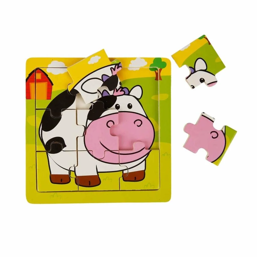 İthalat® S00002907 PUZZLE ANIMALS 9 PCS 3 AST