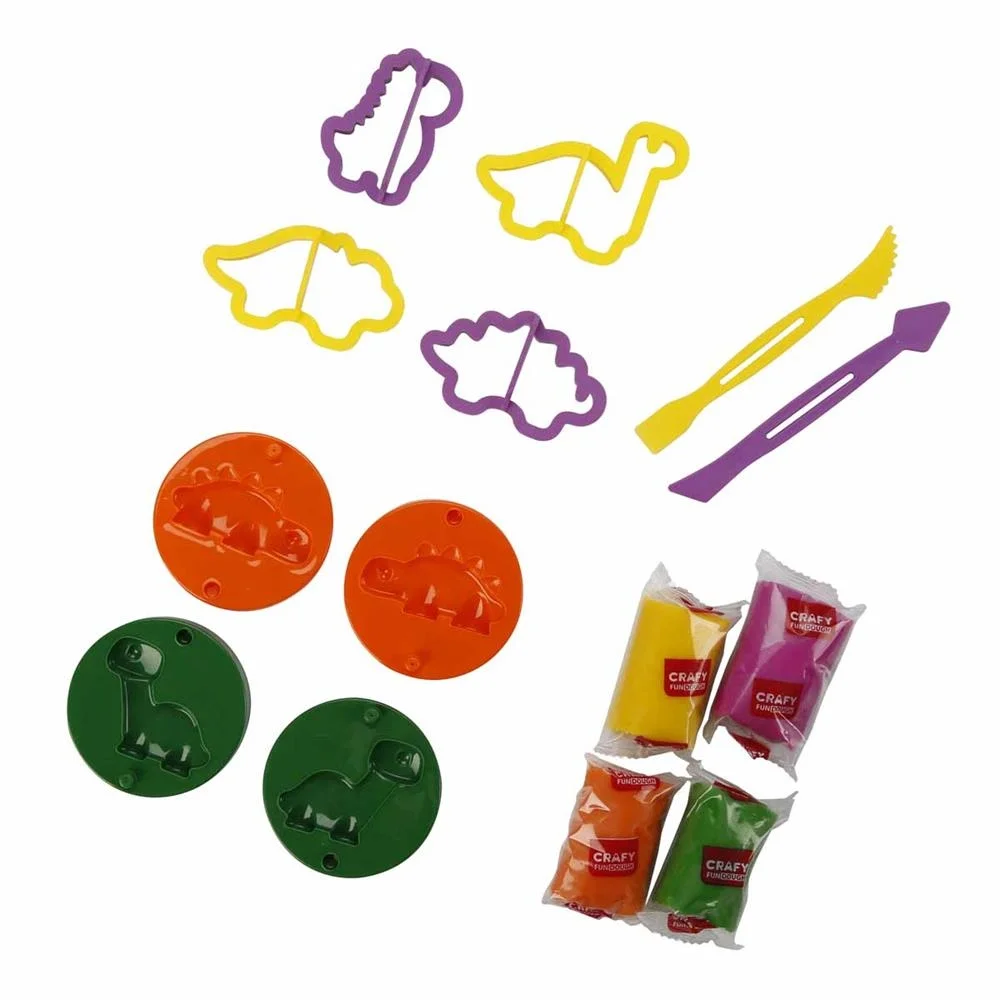 İthalat® S01004734 OYUN HAMUR SET KÇK DİNO 14 PRÇ