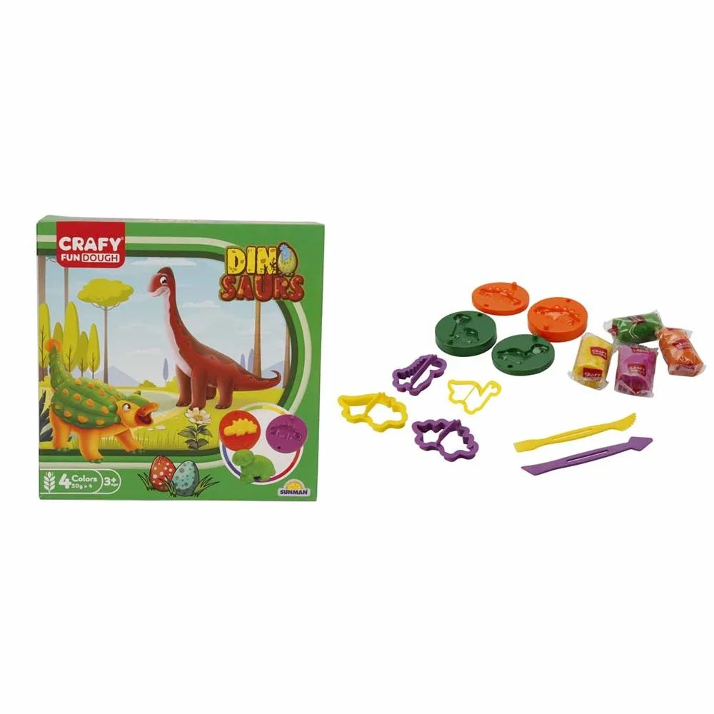 İthalat® S01004734 OYUN HAMUR SET KÇK DİNO 14 PRÇ