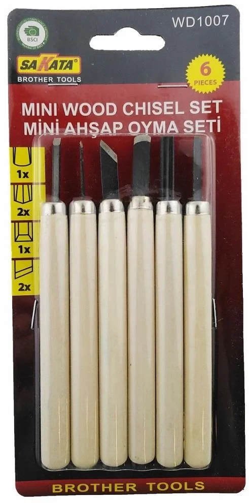 İthalat® Sakata WD 1007 Ahşap Oyma Seti 6 Parça