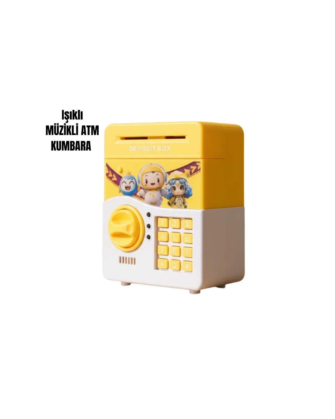 İthalat® SAM51 MÜZİKLİ IŞIKLI KUMBARA SARI