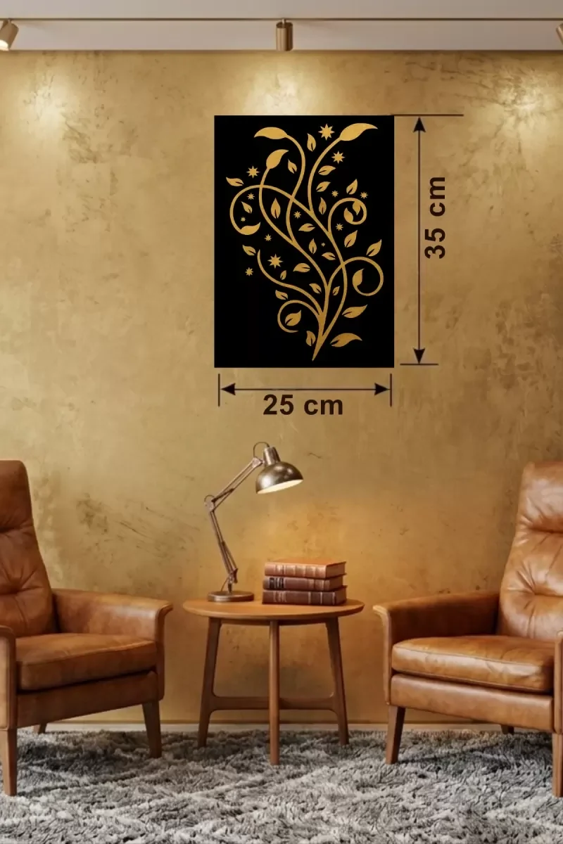 İthalat® Sarmaşık Dalı Tasarım Ahşap Duvar Tablosu - 25x35 cm Lazer Kesim Dekoratif Pano İthalat® Sarmaşık Dalı Tasarım Ahşap Duvar Tablosu - 25x35 cm Lazer Kesim Dekoratif Pano