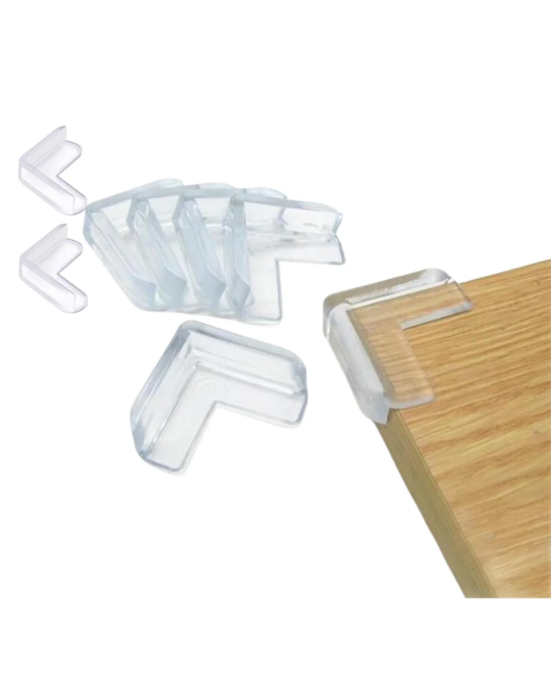 İthalat® Şeffaf Köşe Koruyucu 8 Adet Set Çocuk Güvenlik Masa Köşe Aparatı