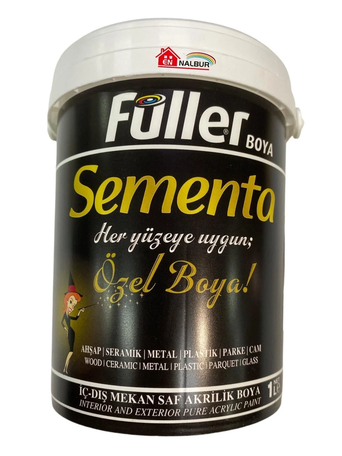 İthalat® Sementa Özel Su Bazlı Saf Akrilik Boya 1 Litre Bej Beyaz
