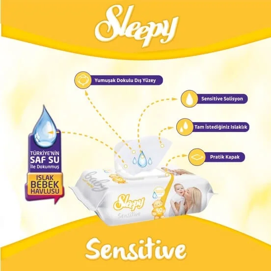 Sensitive Islak Havlu Mendil 90 Adet Fiyatı, Yorumları ve Özellikleri