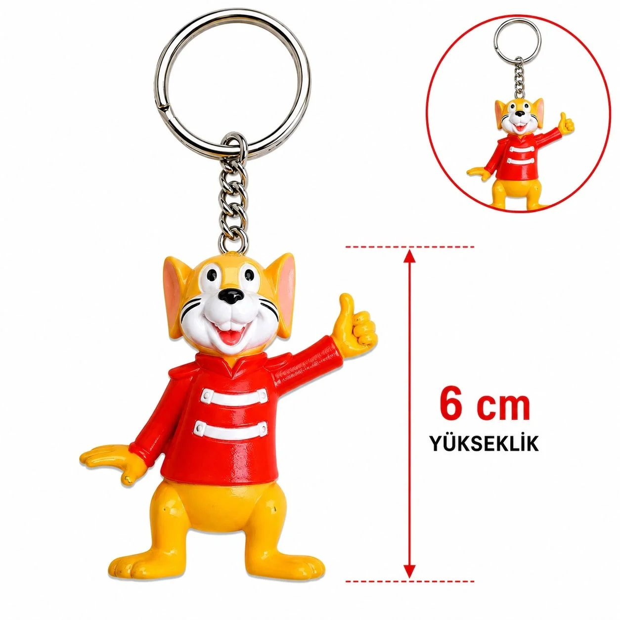 İthalat® Sevimli Fare Figürlü Anahtarlık 6 Cm İthalat® Sevimli Fare Figürlü Anahtarlık 6 Cm