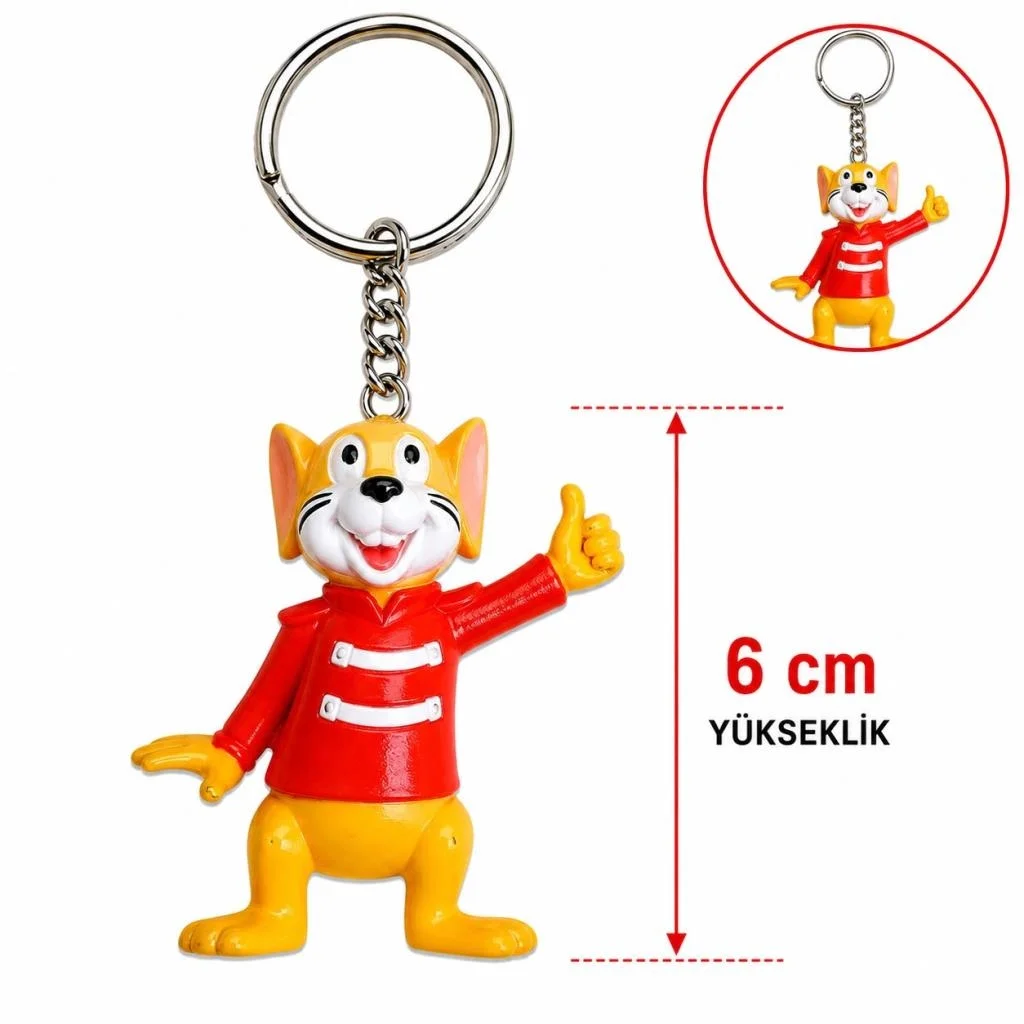İthalat® Sevimli Fare Figürlü Anahtarlık 6 Cm