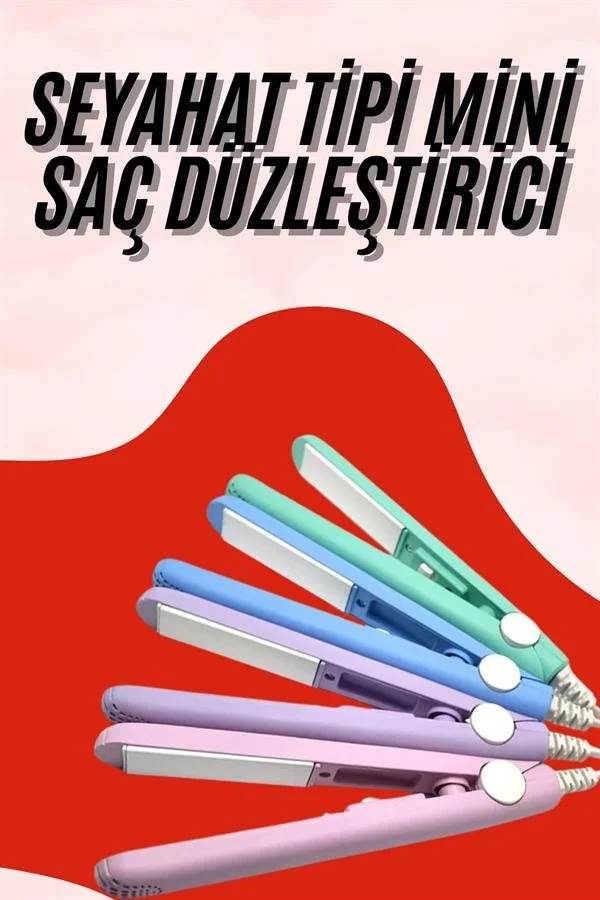 İthalat® Seyahat Tipi Taşınabilir Saç Düzleştirici Saç Şekillendirici Yüksek Isı Ayarlı