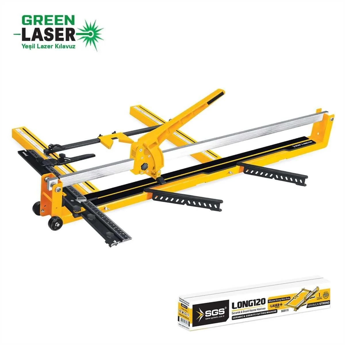 İthalat® SGS 111 Long120 Seramik Granit Fayans Kesme Makinası 120 cm Lazerli