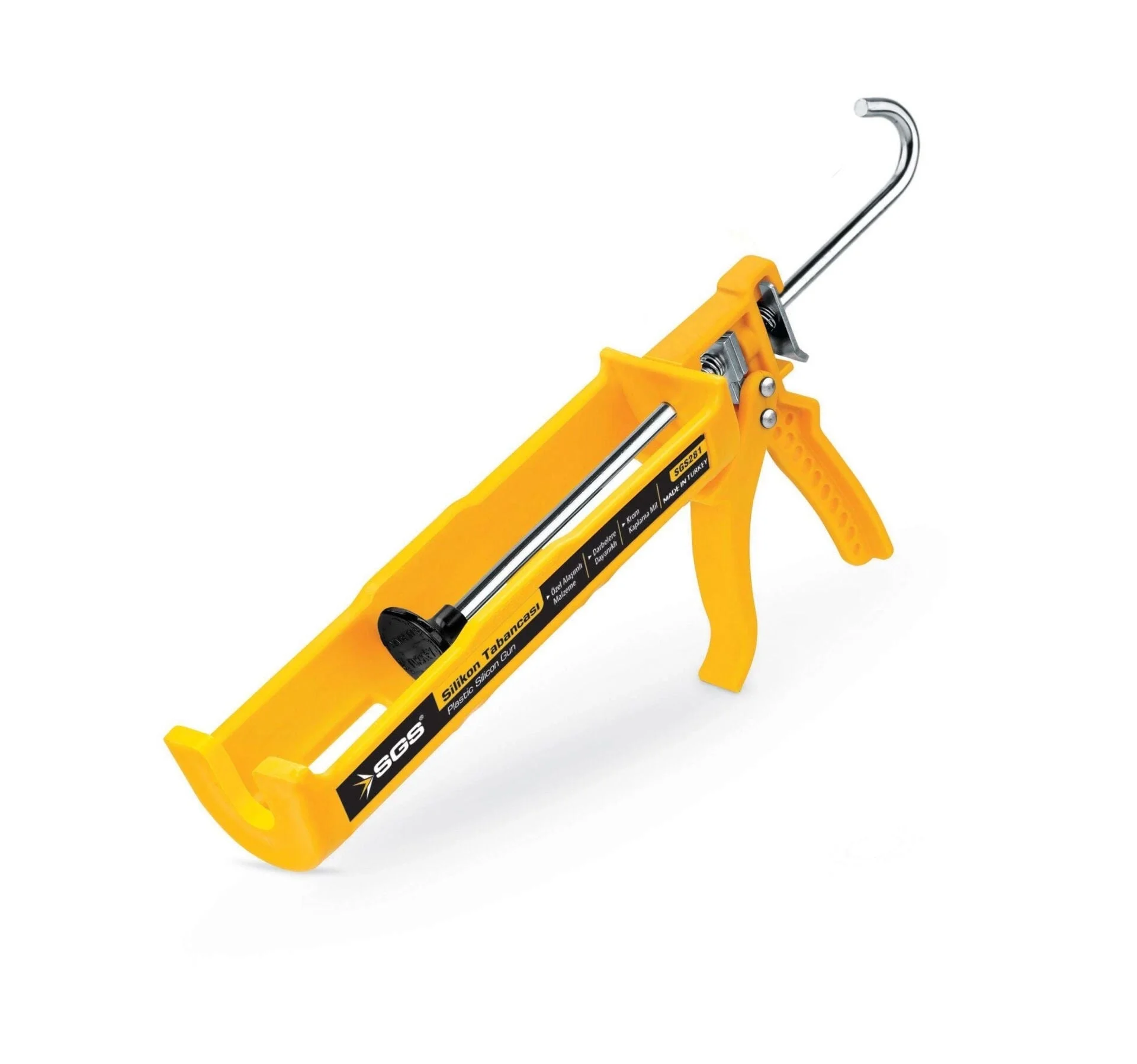 İthalat® Sgs 281 Sarı Profesyonel Silikon Tabancası Plastik