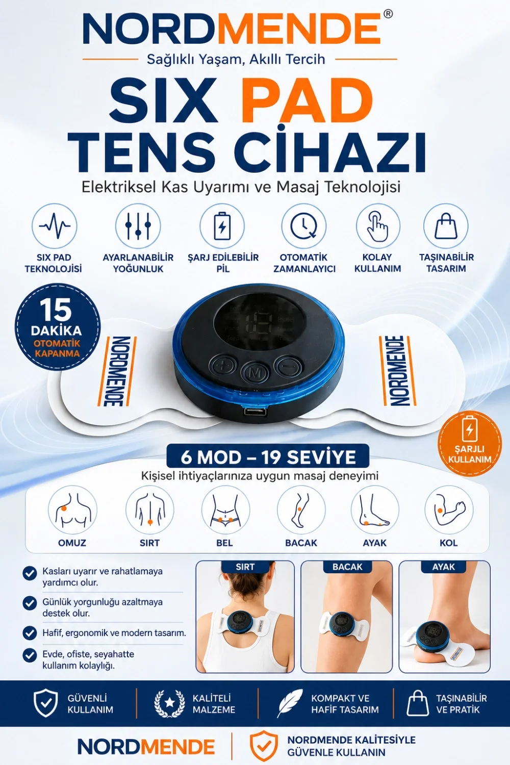 İthalat® Six Pad ve Ayak TENS Cihazı | Dijital Ekran | Ayak Tens Pedi | Elektrot Pedli | Şarjlı Kas Uyarım Cihazı İthalat® Six Pad ve Ayak TENS Cihazı | Dijital Ekran | Ayak Tens Pedi | Elektrot Pedli | Şarjlı Kas Uyarım Cihazı