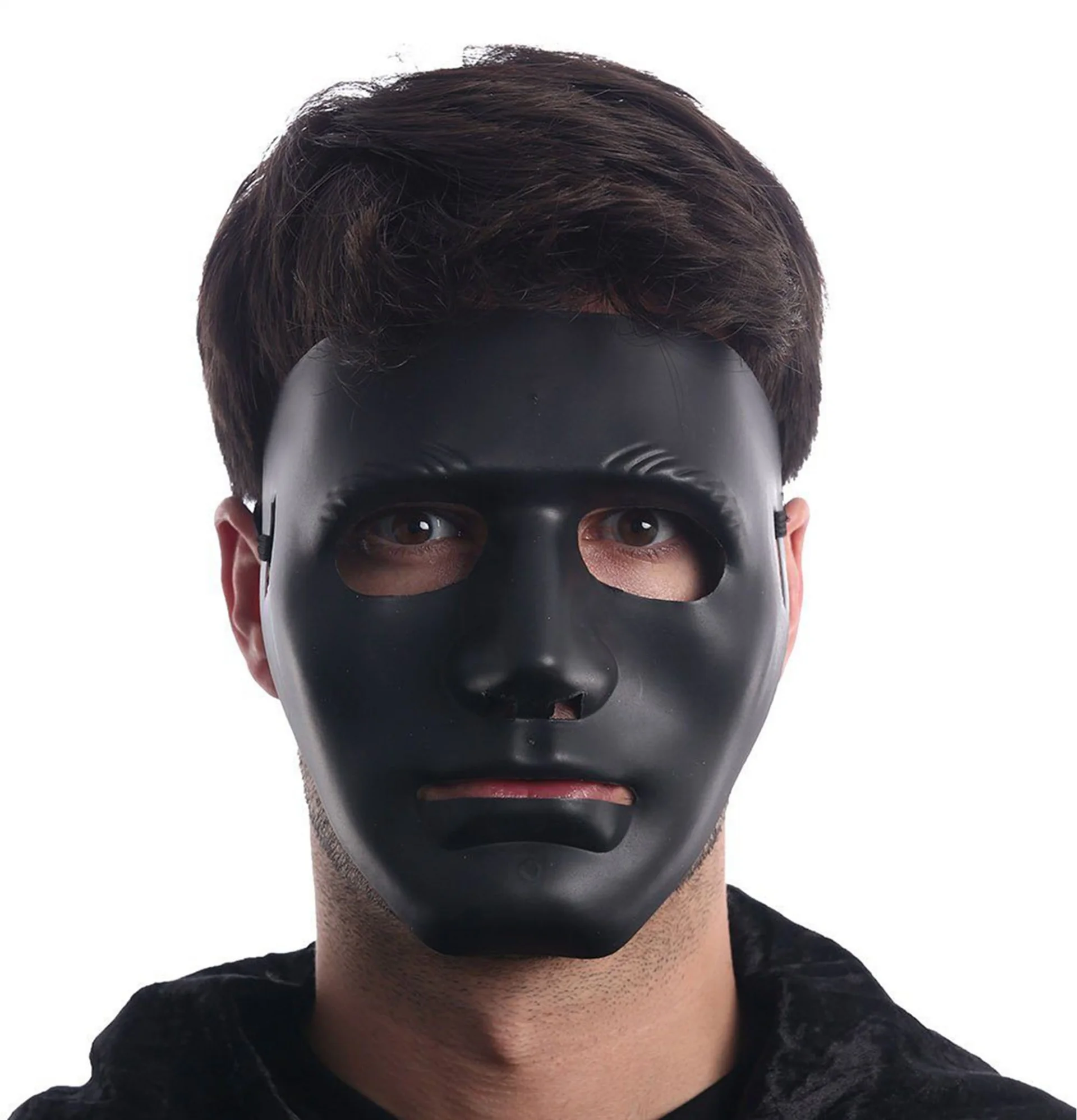 İthalat® Siyah Renk Hip Hop Anonim Jabbawockeez Dans Maskesi 18x19 cm İthalat® Siyah Renk Hip Hop Anonim Jabbawockeez Dans Maskesi 18x19 cm
