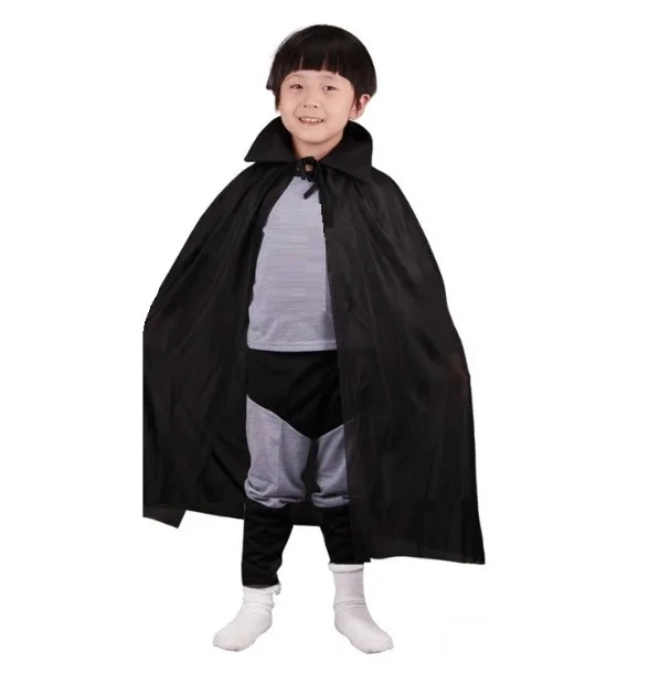 İthalat® Siyah Renk Yakalı Çocuk Pelerin 90 cm