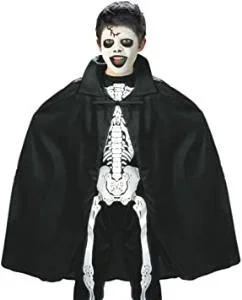 İthalat® Siyah Renk Yakalı Halloween Pelerini 90 cm