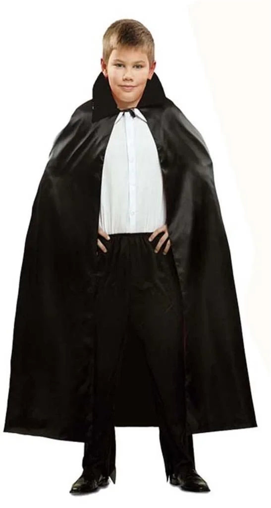 İthalat® Siyah Renk Yakalı Halloween Pelerini 90 cm