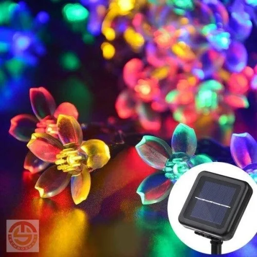 İthalat® Solar 30 Ledli Çiçekli RGB Güneş Enerjisi