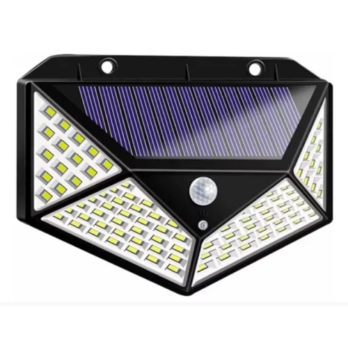 İthalat® Solar Hareket Sensörlü Duvar Lambası 100 Led