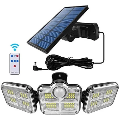 İthalat® Solar Panelli Uzaktan Kumandalı 122 LED Bahçe Aydınlatması
