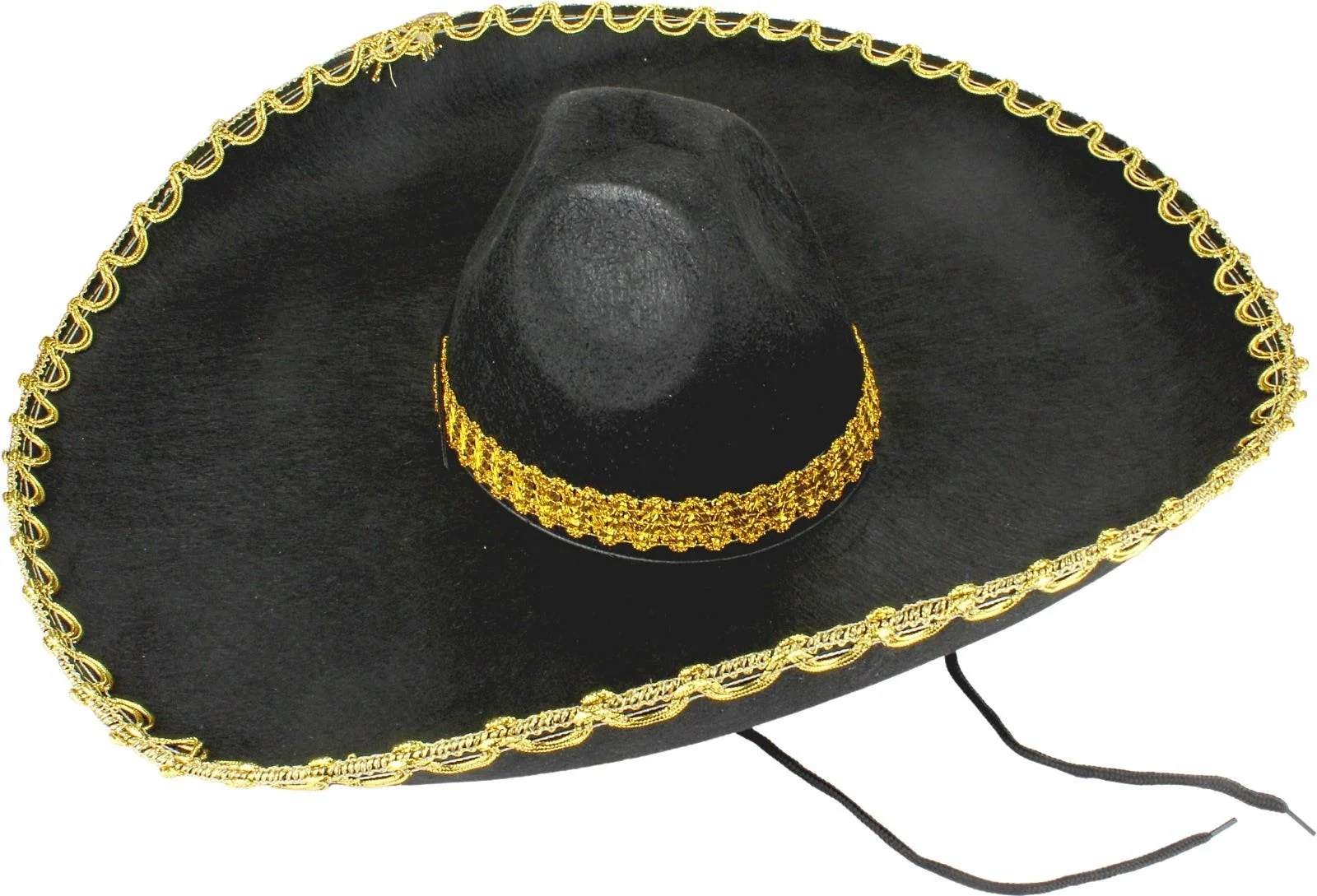 İthalat® Sombrero Meksika Şapkası Mariachi Altın Şeritli Yetişkin Boy