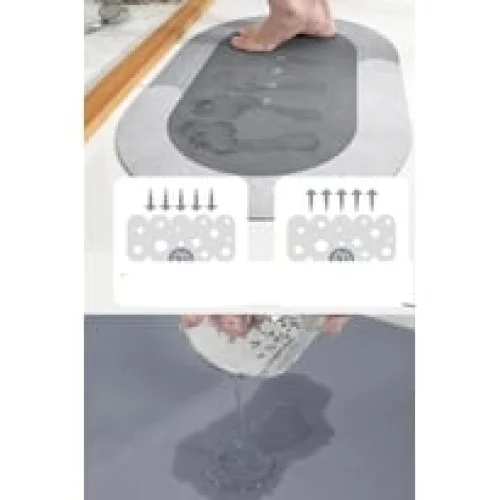 İthalat® Süper Su Emici Kaymaz Tabanlı Nappa Banyo Paspası