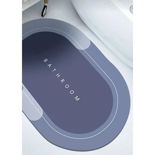 İthalat® Süper Su Emici Kaymaz Tabanlı Nappa Banyo Paspası