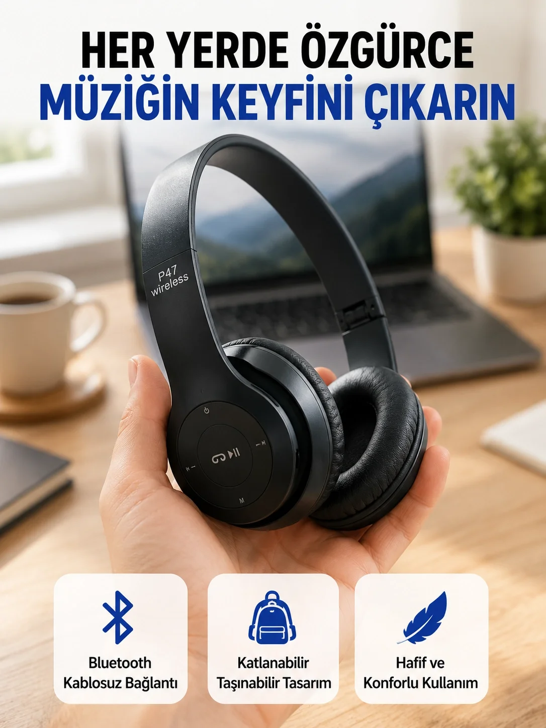 İthalat® Suya Dayanıklı Bluetooth Kulaklık | Spor ve Günlük Kullanıma Uygun Yeni Nesil