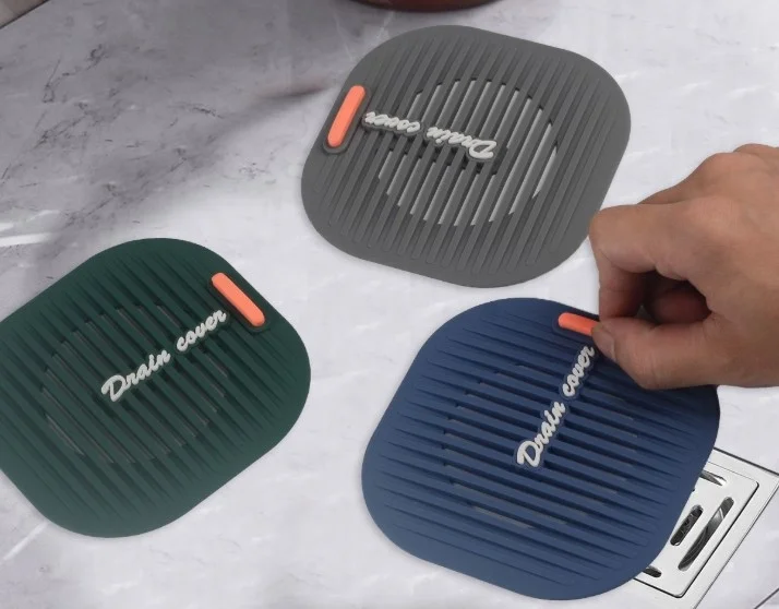 İthalat® Süzgeçli Lavabo Gider Koruyucu Mat Gri