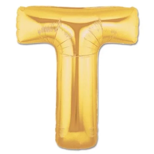 İthalat® T Harf Folyo Balon Altın Renk  40 inç