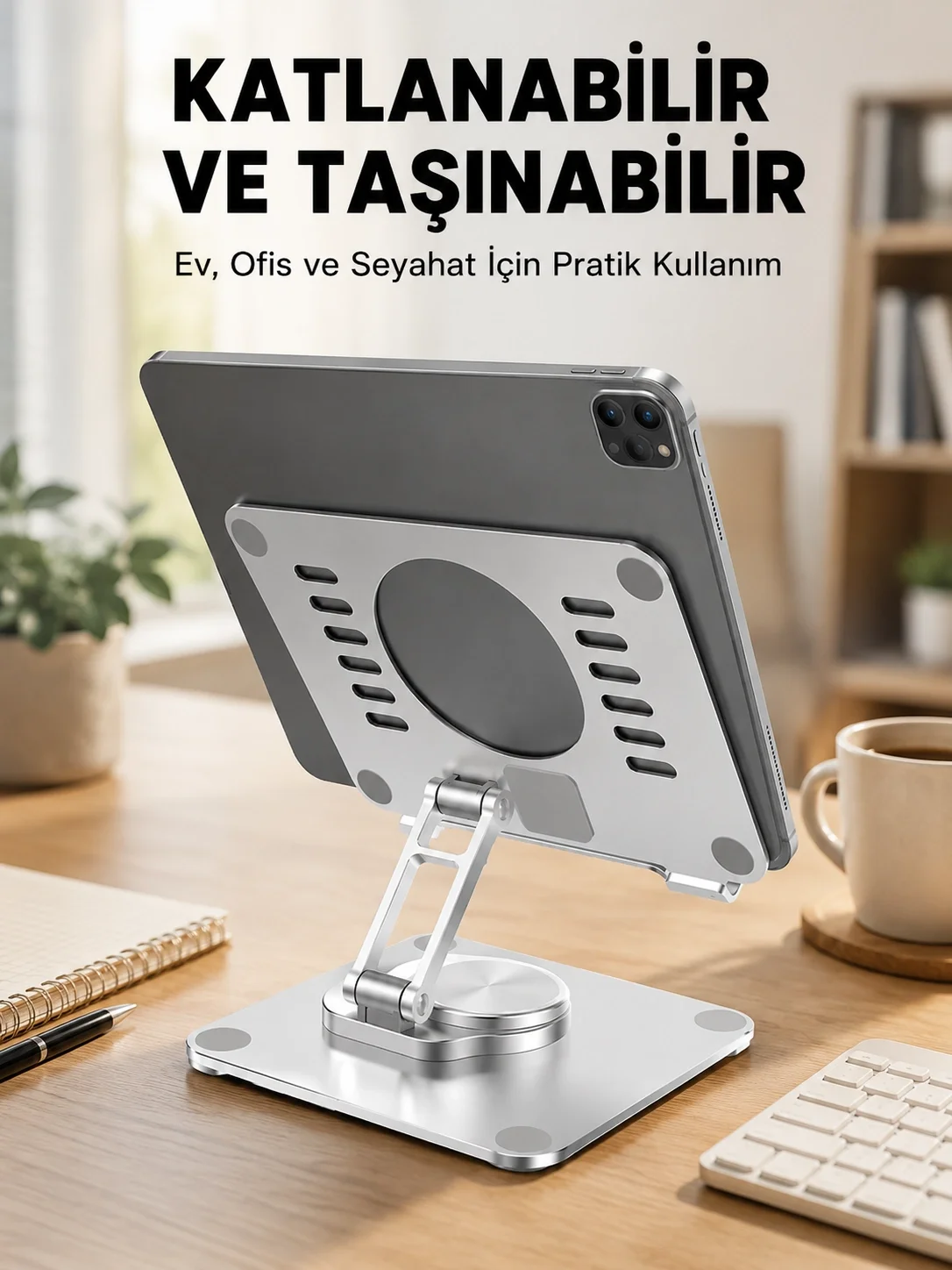 İthalat® Taşınabilir Katlanır Tablet Braketi Masaüstü Stand Yeni Nesil