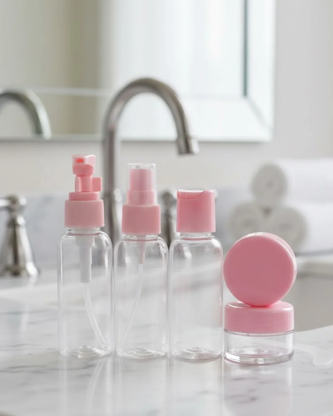İthalat® Taşınabilir 5’li Seyahat Kozmetik Şişe Seti 30 ml Sızdırmaz