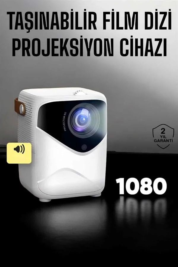 İthalat® Taşınabilir Android Projeksiyon Wifi Destekli 4K Multimedia Tabanlı Ev Ve Ofis Tipi