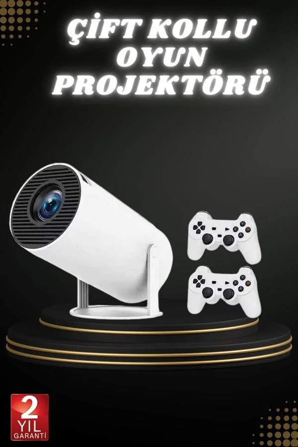 İthalat® Taşınabilir Android Projeksiyon Ayaklı Çift Kollu 4K Çözünürlüklü Sinema Projeksiyonu
