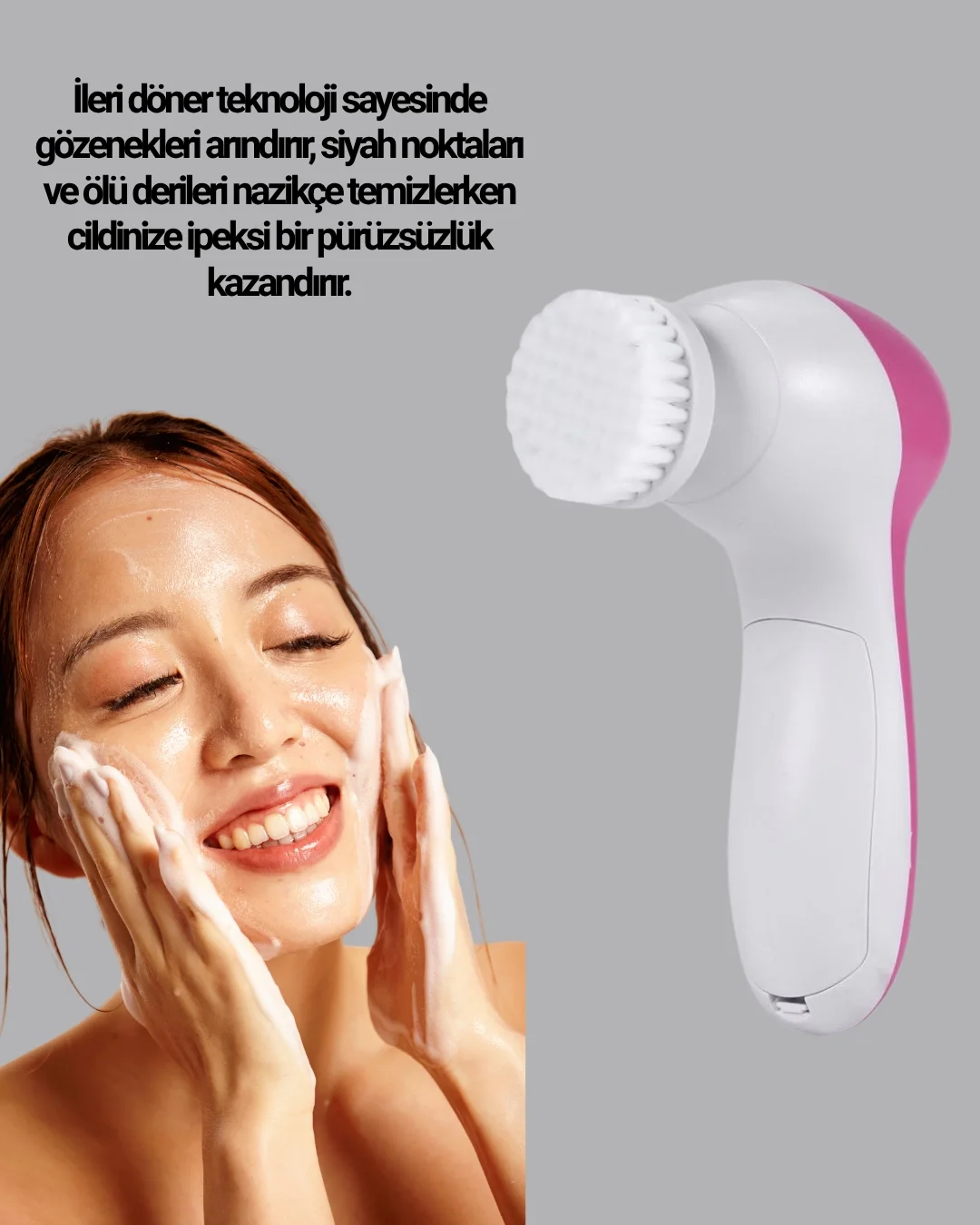 İthalat® Taşınabilir Yüz Masaj Aleti – Cilt Yenileyici, Leke ve Siyah Nokta Karşıtı