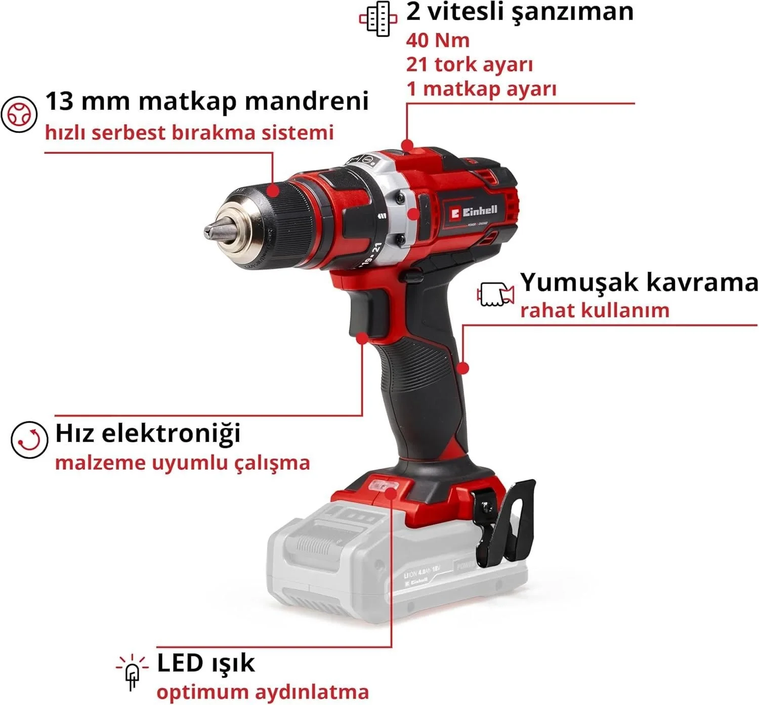 İthalat®  TE CD 18/40 Lİ Solo Vidalama