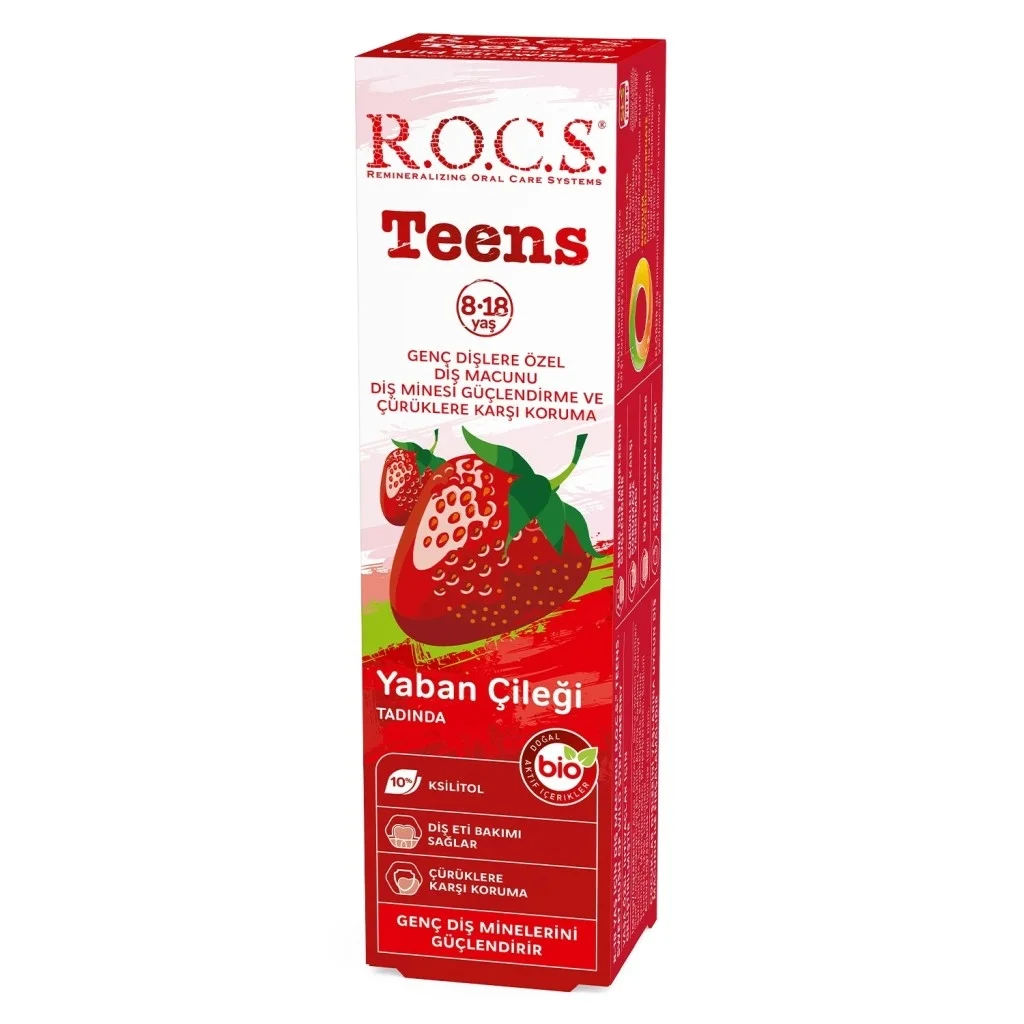 İthalat®  .Teen Yaban Çileği Diş Macunu 8-18 Yaş 60 ml