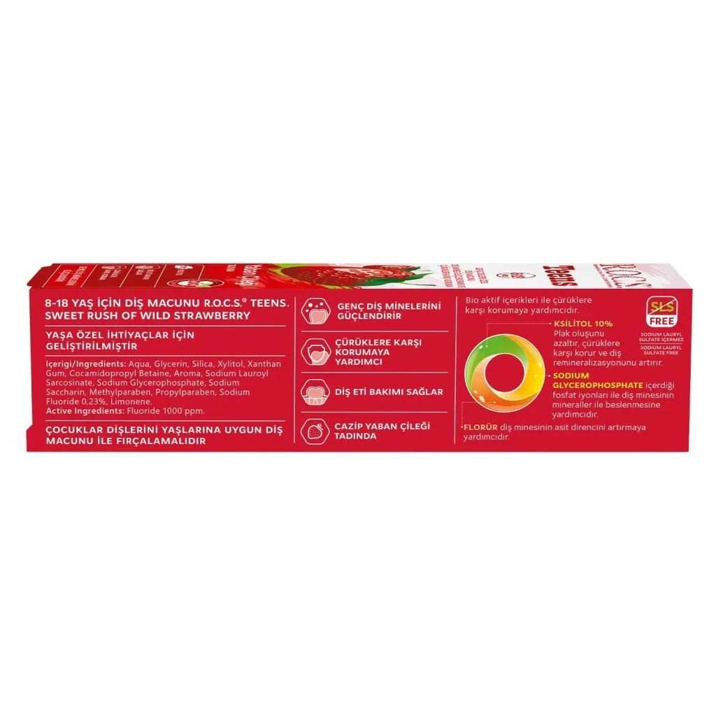 İthalat®  .Teen Yaban Çileği Diş Macunu 8-18 Yaş 60 ml