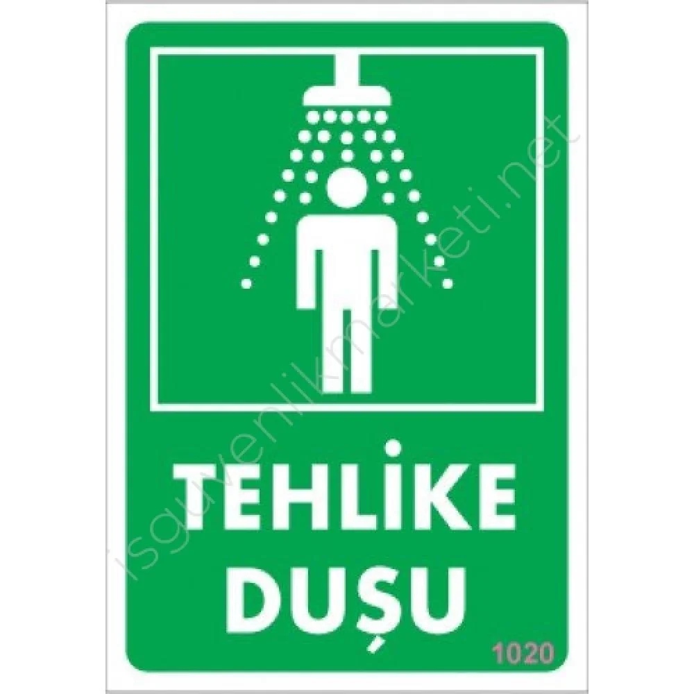 İthalat® Tehlike Duşu Uyarı Levhası 17,5x25 KOD:1020 İthalat® Tehlike Duşu Uyarı Levhası 17,5x25 KOD:1020