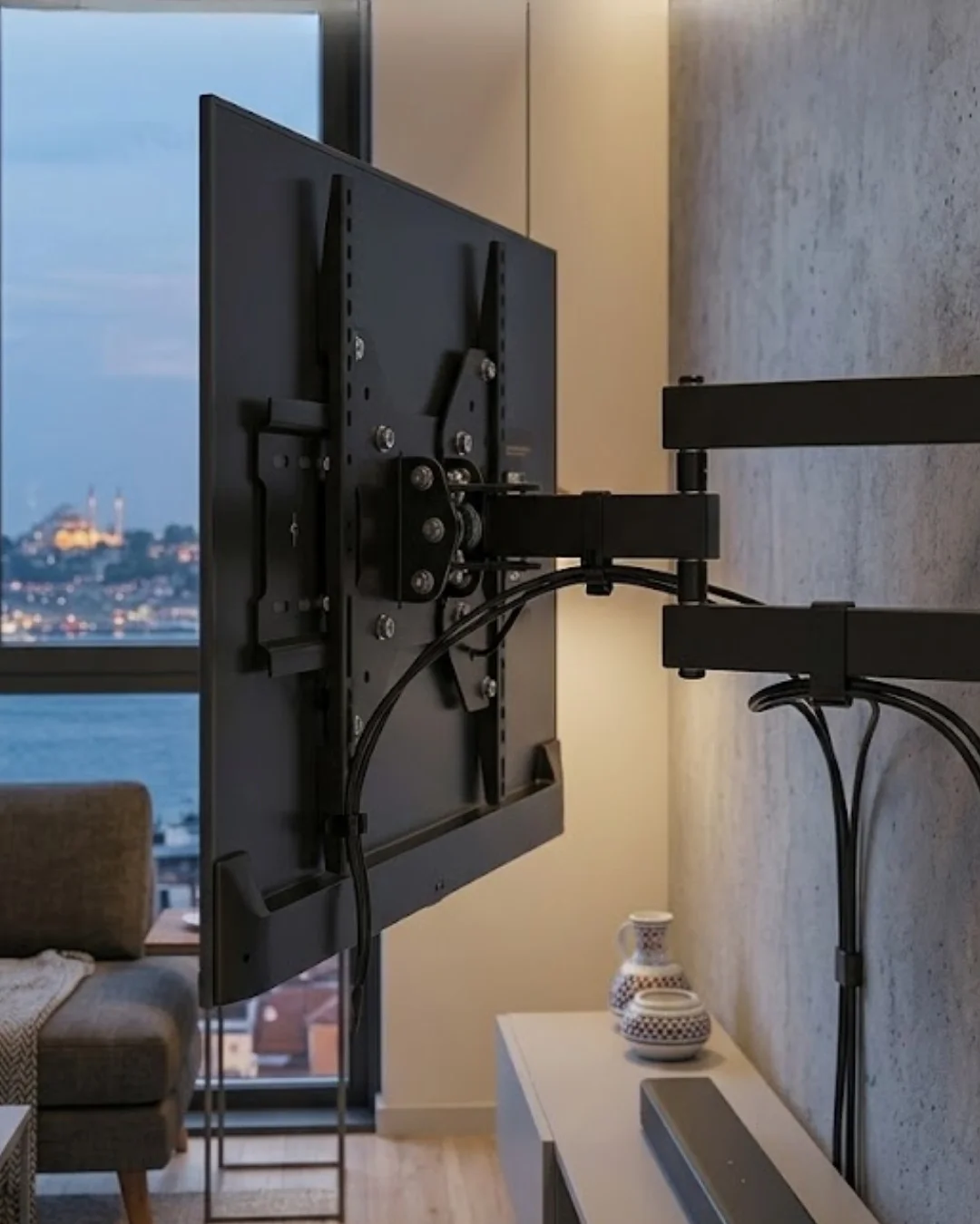 İthalat® Televizyon Duvar Askı Aparatı Hareketli 27 55 İnç TV Askı Aparatı