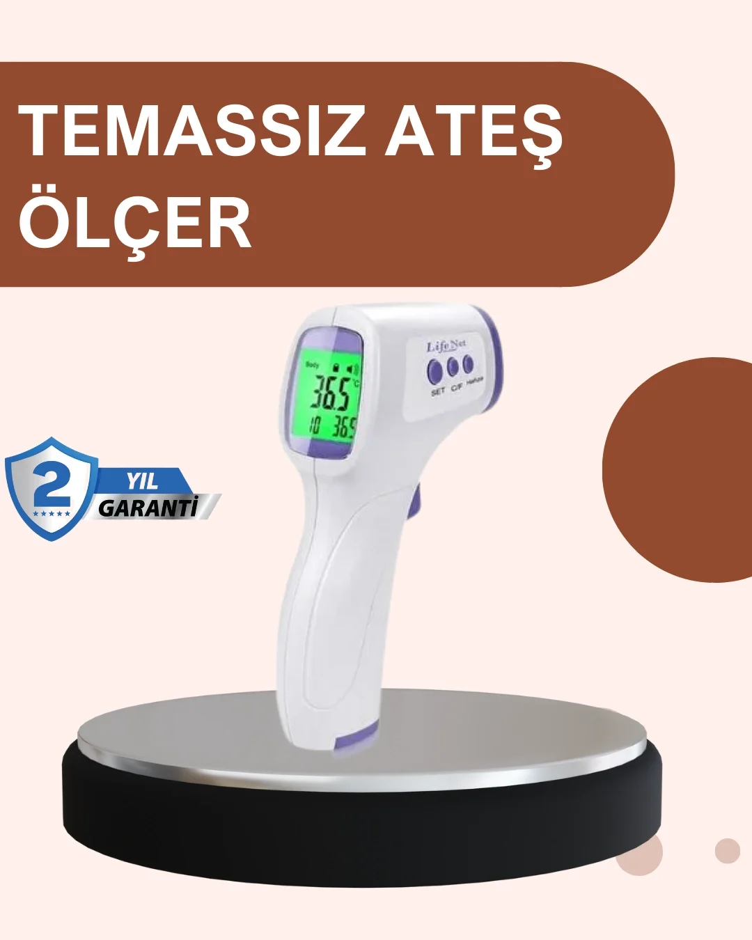 İthalat® Temassız Dijital Ateş Ölçer Büyük Ekranlı Hızlı Okuma