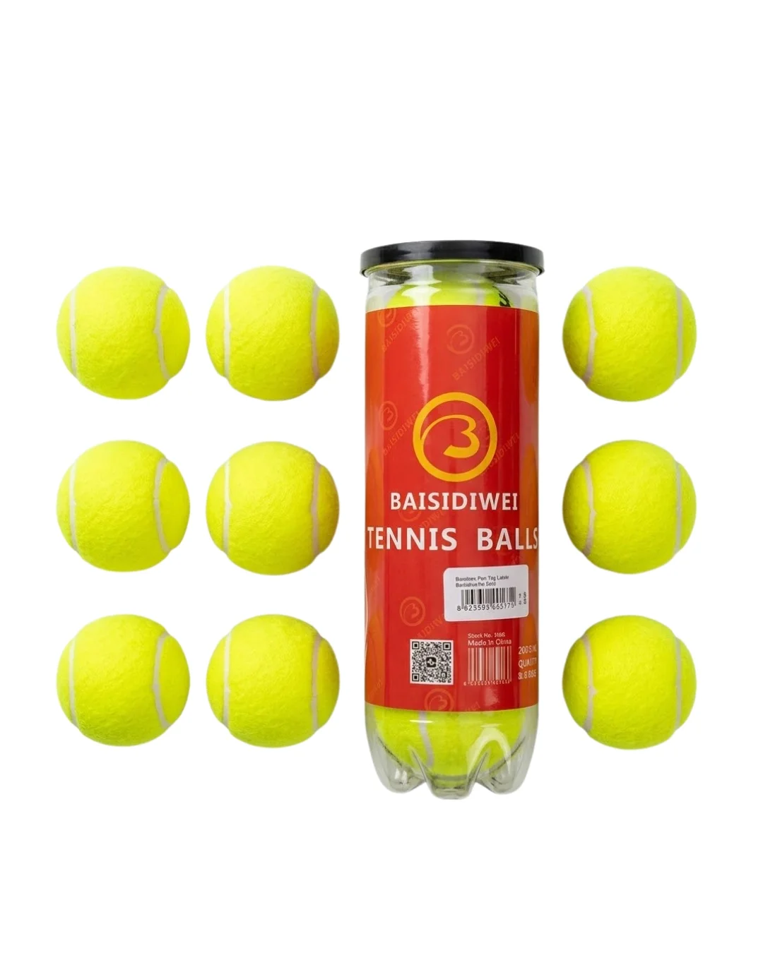 İthalat® Tenis Topu 9’lu Set Antrenman ve Maç İçin Dayanıklı Toplar
