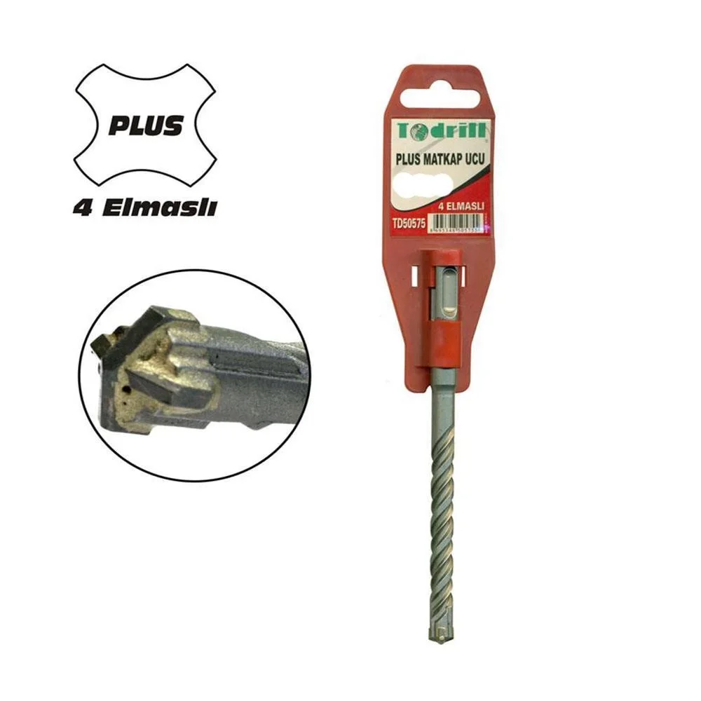 İthalat® Todrill TD50653 13X160 Sds Plus 4 Elmaslı Matkap Ucu