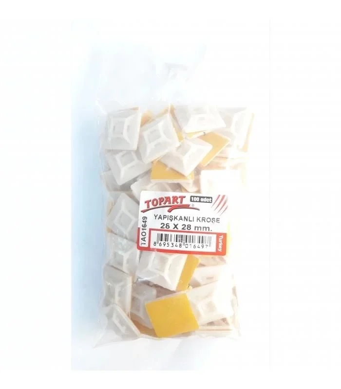 İthalat® Topart 01649 28X28 Yapışkan Kroşe (100 Adet)