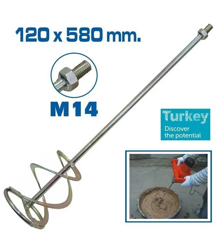 İthalat® Topshop TH14343 Boya Alçı ve Harç Karıştırıcı Uç 120x580 mm