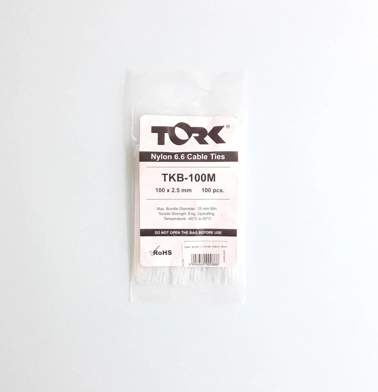 İthalat® Tork Beyaz Kablo Bağı 2,5X100