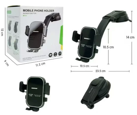 İthalat® Torpido Üstü Vakumlu Araç Telefon Tutucu  Ayarlanabilir Uzun Kollu CM-393